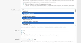 Add an exclude forum filter to the Trending Content widget.webp
